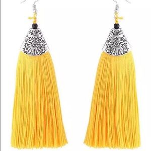 Bohemian fashion tassel earrings NEW YELLOW
